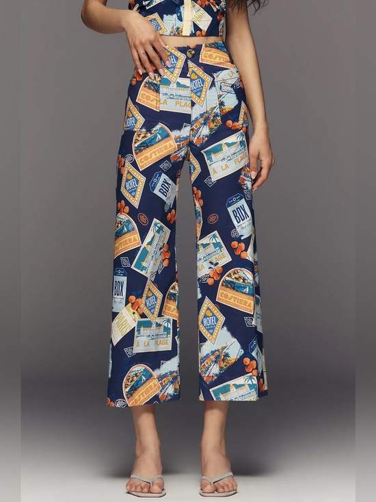 Maeve Pants - New Anthropologie Maeve Colette High-Rise Wide-Leg Pants in Magic Fabric Size 28